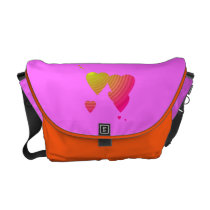 Love Hearts Rickshaw Messenger Bag