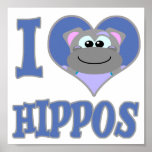 love hippos print