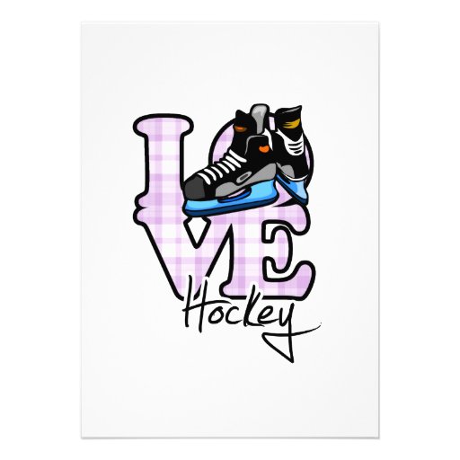 Love Hockey Personalized Announcements