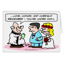 Love, honor, and obey — Under oath! cards