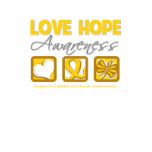 Love Hope Awareness Childhood Cancer t-shirts