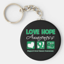 Love Hope Awareness Liver Cancer Key Chains