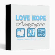 Love Hope Awareness Prostate Cancer Binders