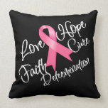 Love Hope Faith Cure Breast Cancer Pillows