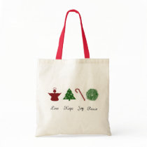 Love Hope Joy Peace bags by BlayzeInk Love Hope Joy Peace bags