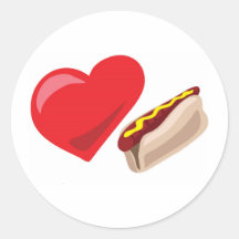Love hot dogs!  Customizable: Stickers