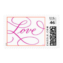 Love . Hot Orange Hot Pink stamps