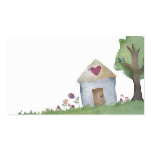 love house home garden business card (front side)