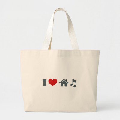 Love House Music Canvas Bag