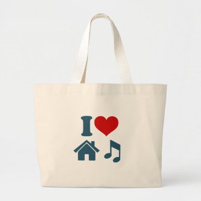 Love House Music Canvas Bags