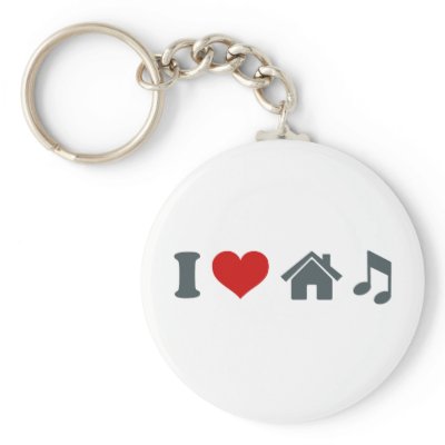 Love House Music Keychain