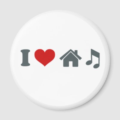 Love House Music Fridge Magnet