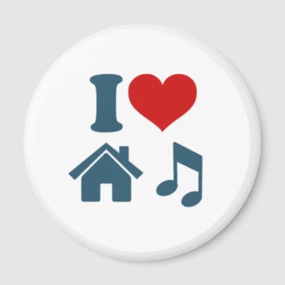 Love House Music Fridge Magnet