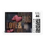 love hug hearts stamp