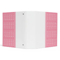 Love, Hugs and Kisses Binder (2 inch), Pink