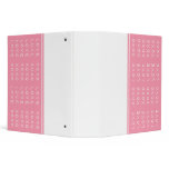 Love, Hugs and Kisses Binder (2 inch), Pink