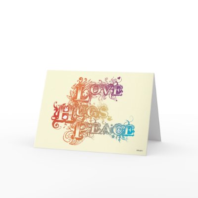 Love Hugs and Peace Urban Design Greeting Card by lovehugspeace