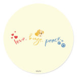 Love. Hugs. Peace Basic Design stickers