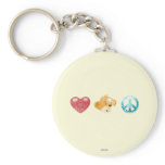 Love. Hugs. Peace keychains
