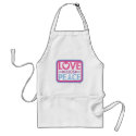 Love Hugs Peace Polka Dot Design aprons