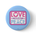 Love Hugs Peace Polka Dot Design buttons