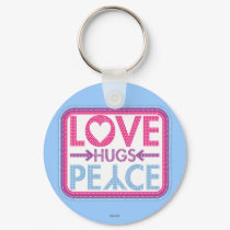 Love Hugs Peace Polka Dot Design keychains by lovehugspeace Love Hugs Peace Polka Dot Design keychains