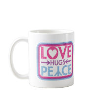 Love Hugs Peace Polka Dot Design mugs by lovehugspeace Love Hugs Peace Polka Dot Design mugs