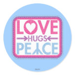 Love Hugs Peace Polka Dot Design stickers
