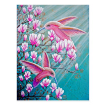 Love Hummingbird Postcard postcards