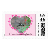 Love Hummingbirds Postage stamp