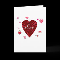 Love-Humor with many hearts! cards