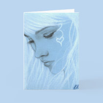 Love Hurts Blue Girl Card