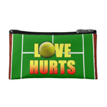 Love Hurts, Funny Tennis Cosmetic Bag