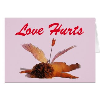 love hurts greeting card