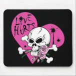 Love Hurts Skull mousepads