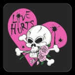 Love Hurts Skull stickers
