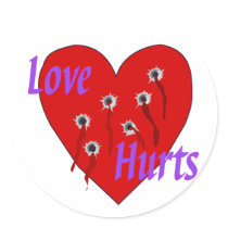 Love Hurts stickers by JeanC_PurpleDucky Love Hurts stickers