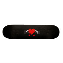 Love Hurtz Black Background Custom Skate Board
