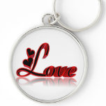 Love In 3D With Hearts Keychain