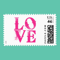 LOVE in a Cool Font stamps