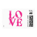 LOVE in a Cool Font postage