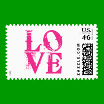 LOVE in a Cool Font postage by greenbaby LOVE in a Cool Font postage