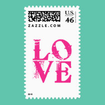 LOVE in a Cool Font stamps
