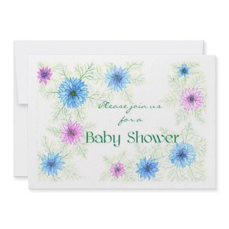 'Love-in-a-mist' Baby Shower Invitation invitation