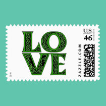 Love in an Irish Celtic Font stamps