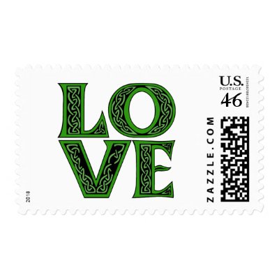 Love in an Irish Celtic Font Stamp by greenbaby