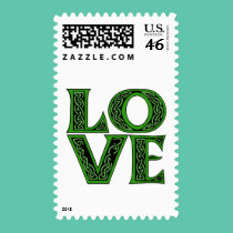 Love in an Irish Celtic Font stamps