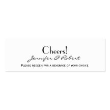 Love in Any Language Green Wedding Drink Tickets Business Cards