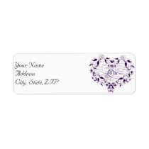 Love in Any Language in Purple Address Label