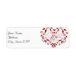 Love in Any Language in Red Address Label